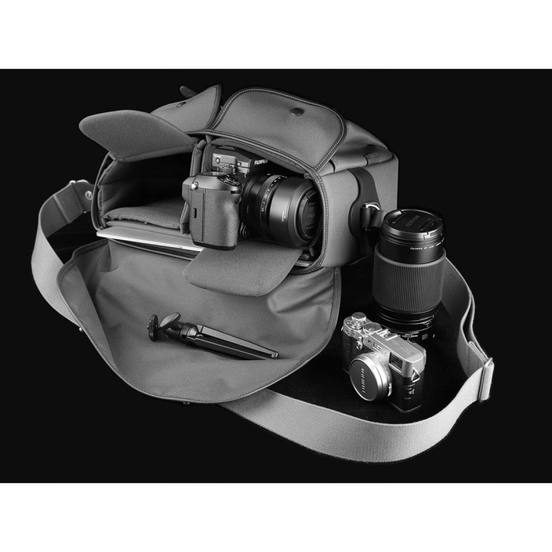 Billingham Sac d’épaule Hadley One FibreNyte Noir / Cuir Noir