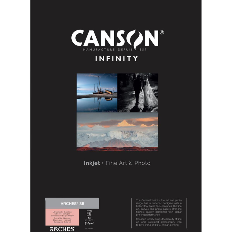 Canson Infinity Papier Arches 88 A2 310g / 25f