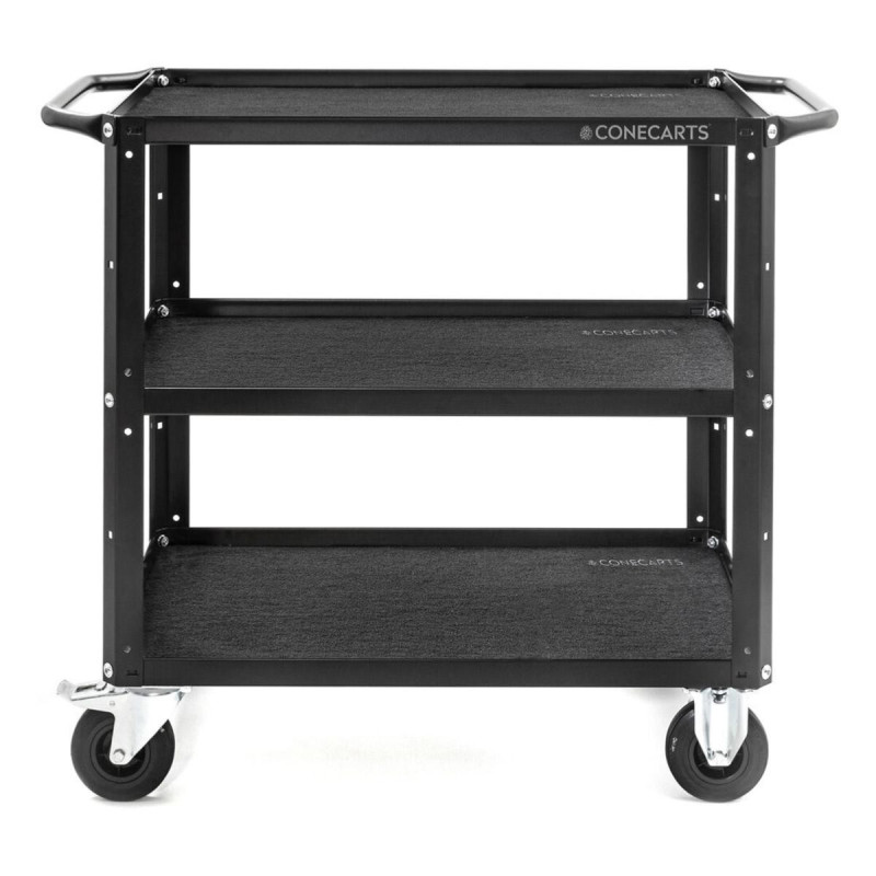 Conecarts Chariot Small 3 Plateaux avec moquette noire