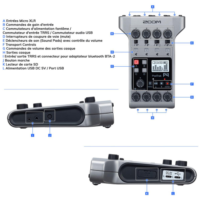 Zoom Enregistreur Audio PodTrak P4