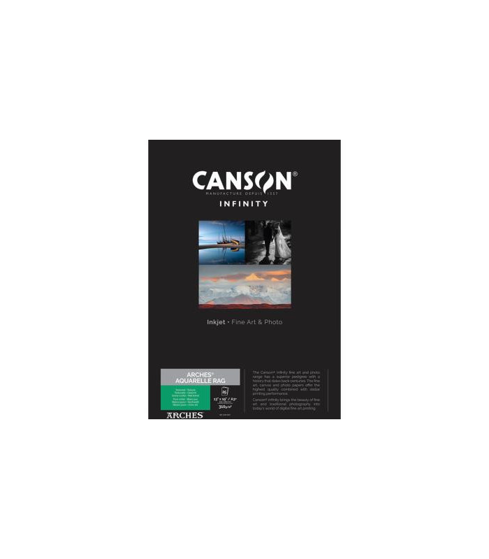 Canson Infinity Arches Aquarelle Rag 310g A3+ / 25 feuilles