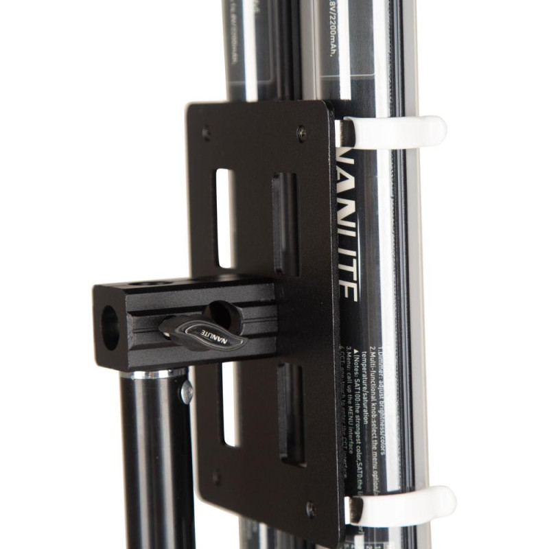 Nanlite Support Double T12 avec Tube Col de Cygne pour 2 Pavotubes