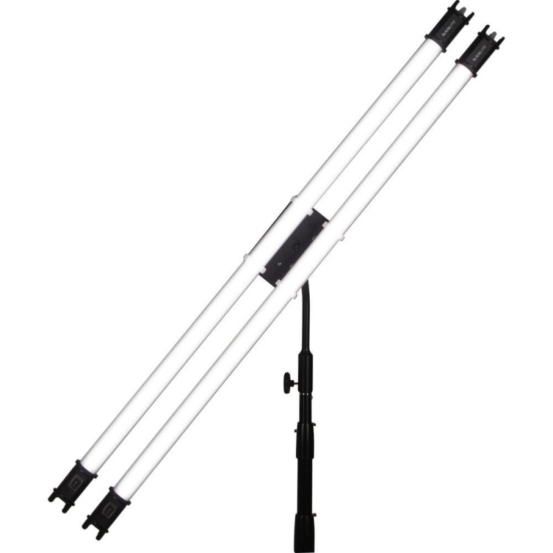 Nanlite Support Double T12 avec Tube Col de Cygne pour 2 Pavotubes