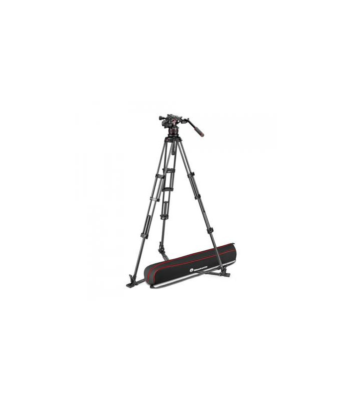 Manfrotto Nitrotech 612 et Trépied Twin-Leg Carbone Entretoise Sol