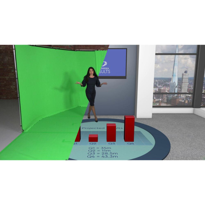 Manfrotto Bande de sol Chroma Key vert en vinyle 1,37x4m