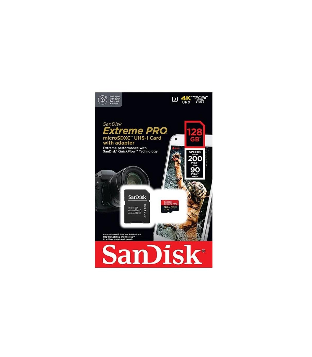 Sandisk Carte SDXC Extreme Pro V90 (300MO/S) 128GO UHS-II - Prophot