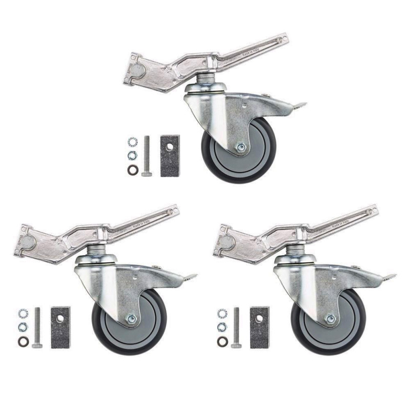 Avenger Lot de 3 Roues à frein pour pieds 20x20mm et 25x25mm