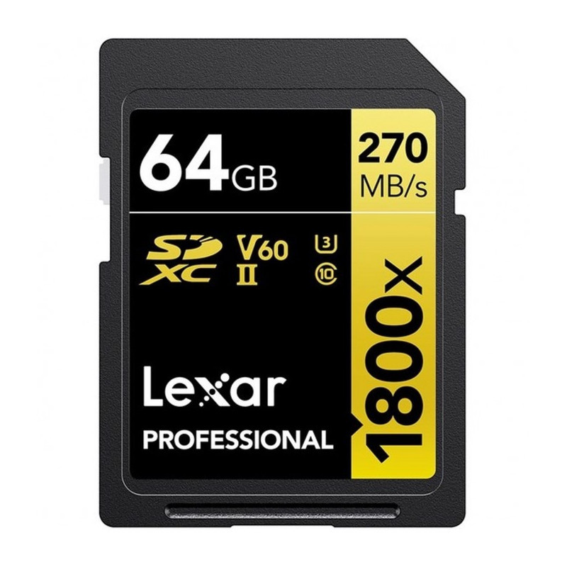 Lexar Carte mémoire SDXC 1800x Class 10 UHS II 64Go - Lexar - Prophot