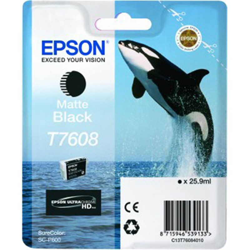 Epson Encre Noir Mat T7608 Ultrachrome HD pour SC-P600
