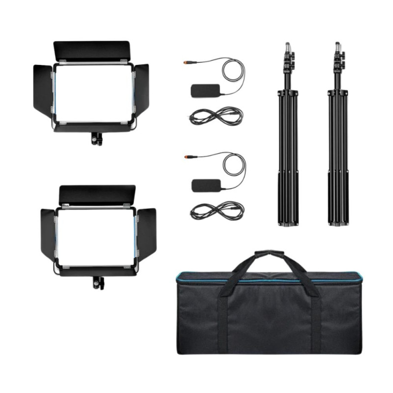 Kit Panneau Led P80x2 by Prophot avec Pieds, Fond COL065 et Support - Pixel - Prophot