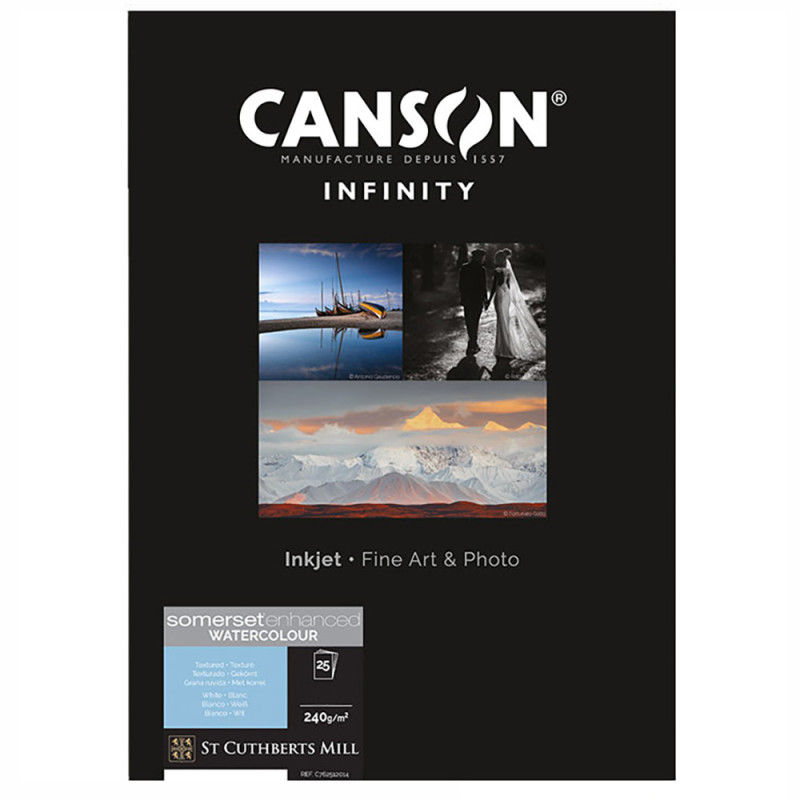 Canson Infinity Somerset Enhanced Watercolour Rag 240g A4 / 25f - Canson - Prophot