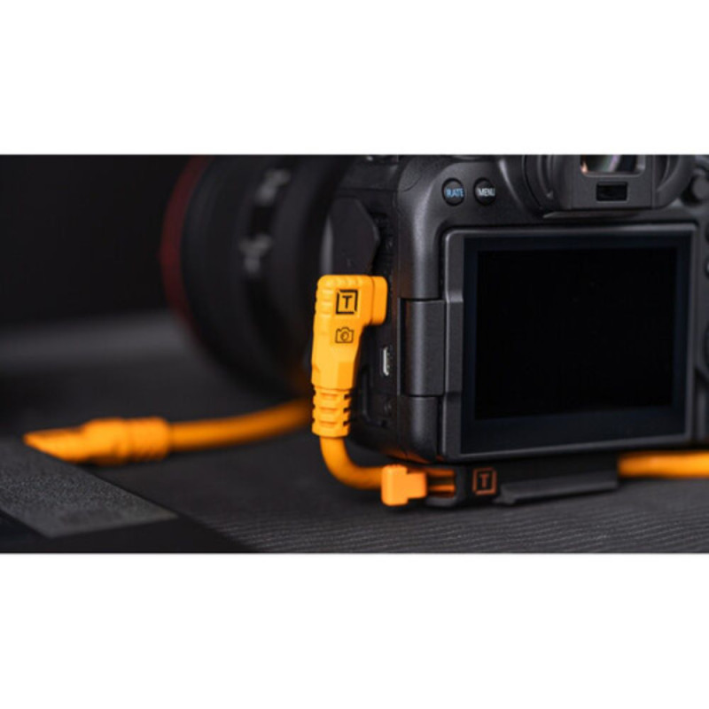 Tethertools TetherPro Câble USB-C vers USB-C 9,4 m Orange Coude - Tethertools - Prophot