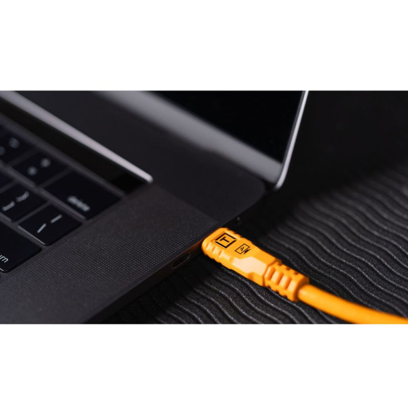 Tethertools TetherPro Câble USB-C vers USB-C 9,4 m Orange Coude - Tethertools - Prophot