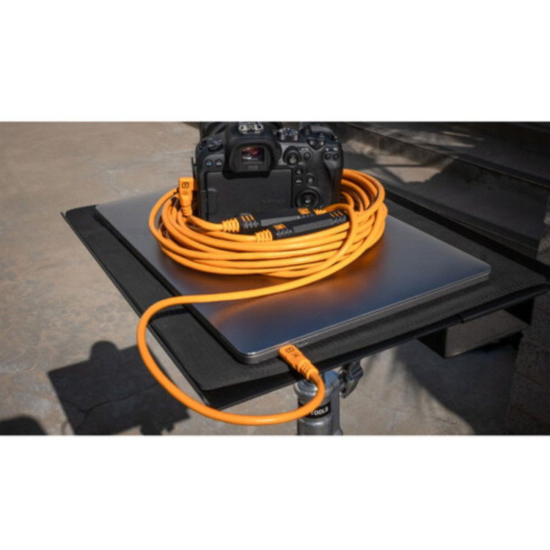 Tethertools TetherPro Câble USB-C vers USB-C 9,4 m Orange Coude - Tethertools - Prophot