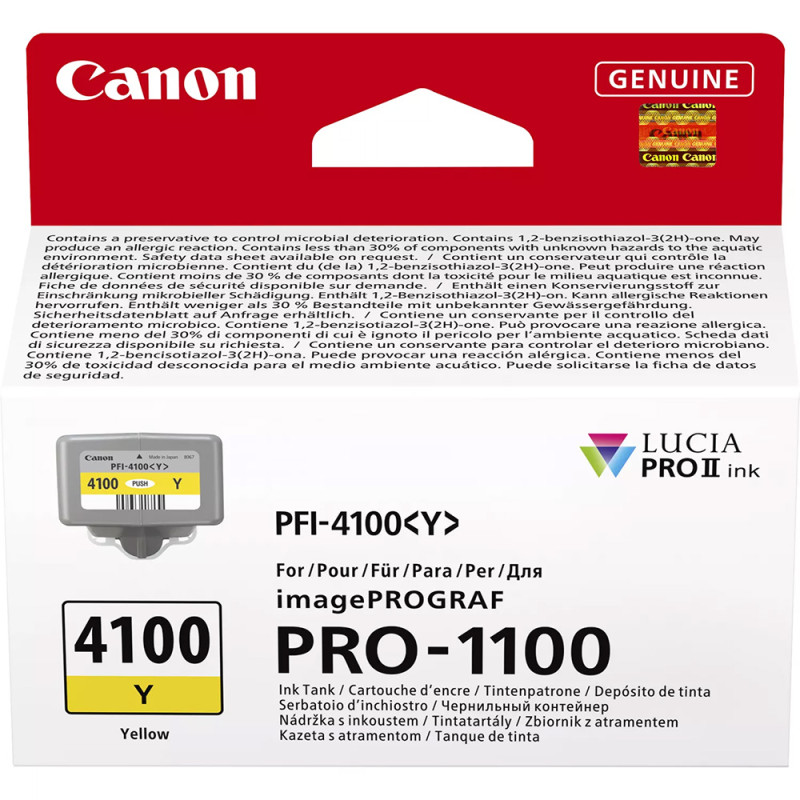 Canon Encre PFI-4100Y 80ml - Jaune - Canon - Prophot