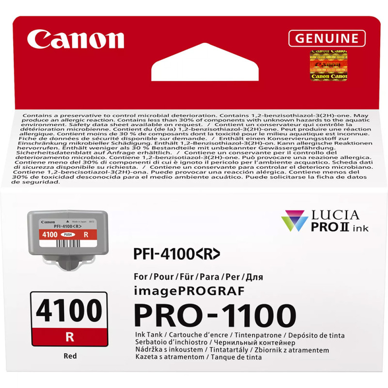 Canon Encre PFI-4100R 80ml - Rouge - Canon - Prophot