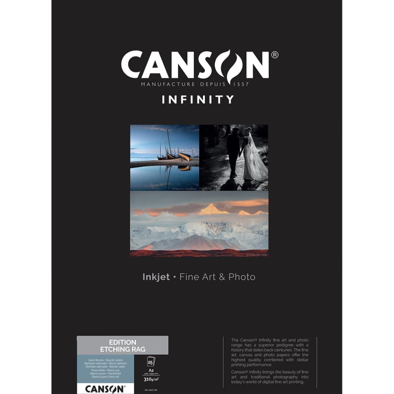Canson Infinity Edition Etching Rag A2 310g / 25 feuilles