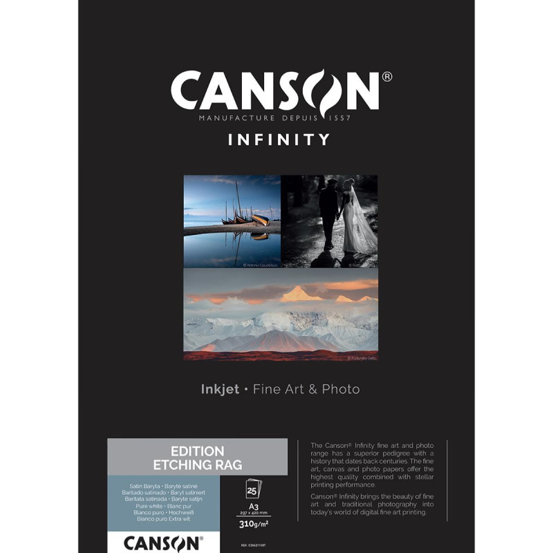 Canson Infinity Edition Etching Rag A3 310g / 25 feuilles