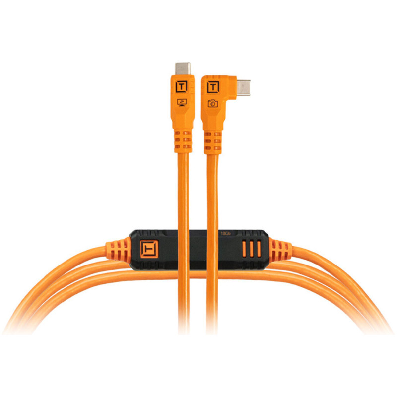 Tethertools Câble Tetherpro Optima 10G USB-C Droit-Coudé 4,6m  Orange - Tethertools - Prophot