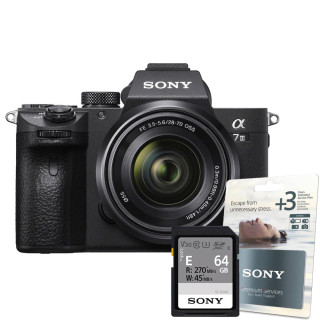 Sony Kit Alpha 7 III , Objectif FE 28-70mm, Carte 64Go V30, Garantie