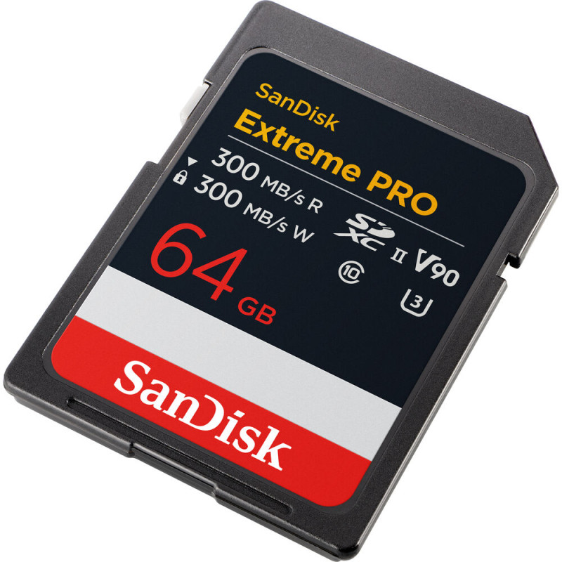 Sandisk Carte Mémoire SDXC Extreme Pro UHS-II 64 Go 300Mb/s V90 - Sandisk - Prophot