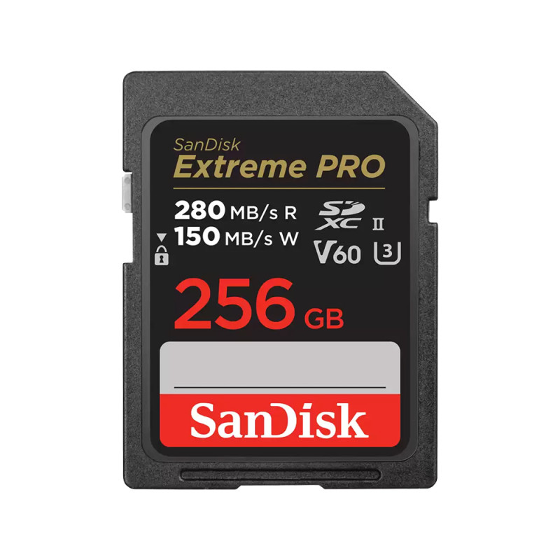 Sandisk Carte Mémoire SDXC Extreme Pro UHS-II 256GB 280Mb/s V60 - Sandisk - Prophot