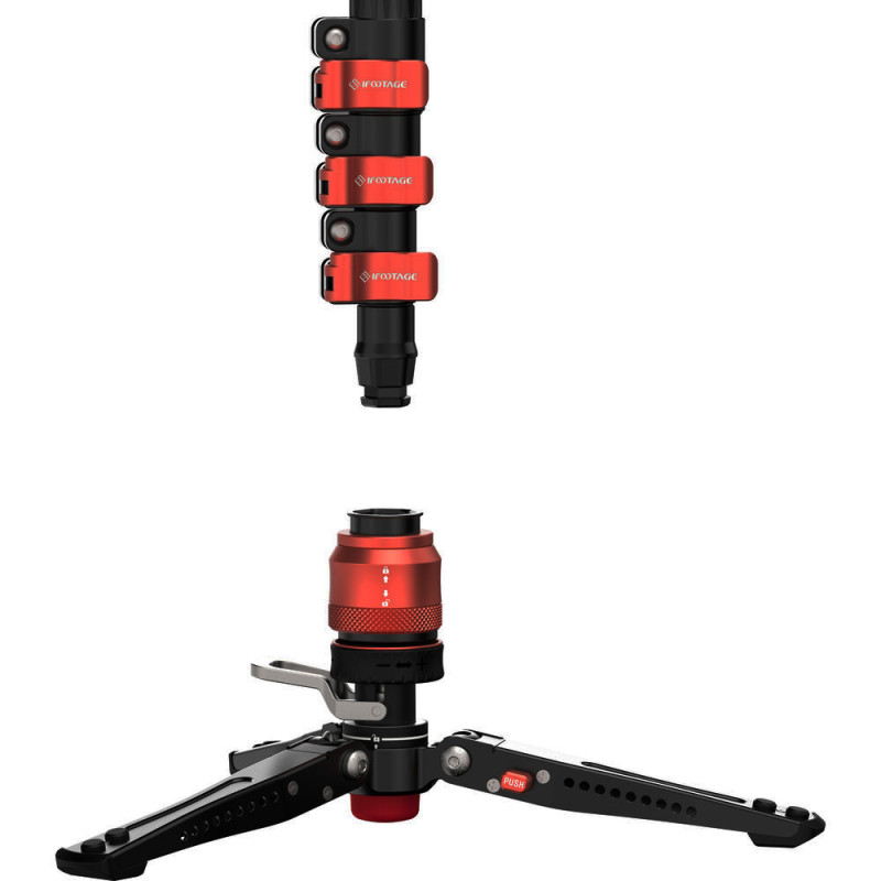 Ifootage Monopode Cobra 3 avec mini-trépied à pédale - Carbone - iFootage  - Prophot