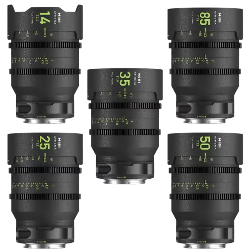 NiSi Kit d'Objectifs Cinéma Athena Prime FF 14-25-35-50-85mm - Montur - Nisi - Prophot