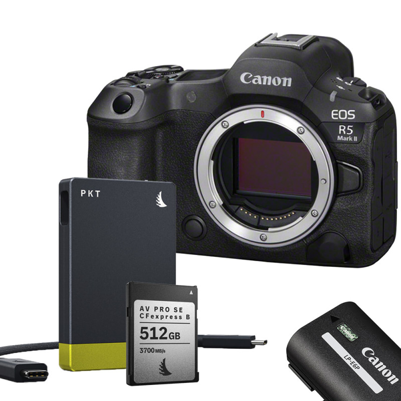 Canon Kit R5 Mark II avec Batterie, Carte CFexpress 512GB et Lecteur - Canon - Prophot