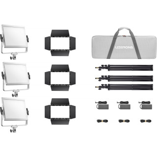 Godox Kit 3 Panneaux LED Litemons LP1200R RGB - K3