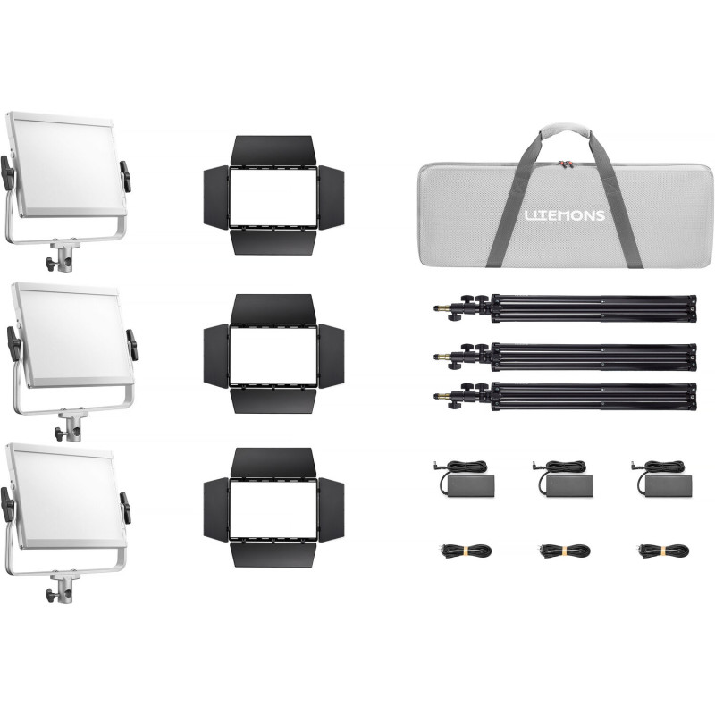 Godox Kit 3 Panneaux LED Litemons LP1200R RGB - K3 - Godox - Prophot