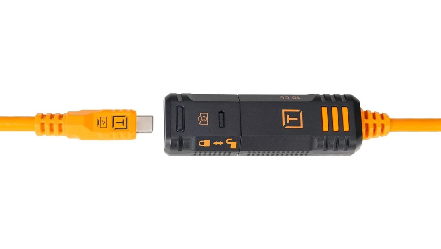TetherTools Rallonge Tetherpro Optima 10G USB-C Locking System Orange - Tethertools - Prophot