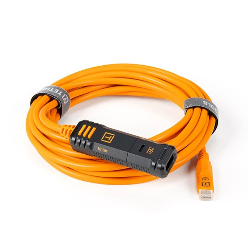 TetherTools Rallonge Tetherpro Optima 10G USB-C Locking System Orange - Tethertools - Prophot