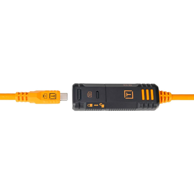 TetherTools Rallonge Tetherpro Optima 10G USB-C Locking System Orange - Tethertools - Prophot