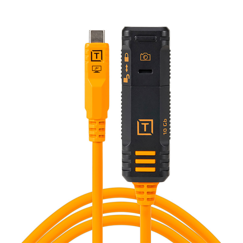 TetherTools Rallonge Tetherpro Optima 10G USB-C Locking System Orange - Tethertools - Prophot
