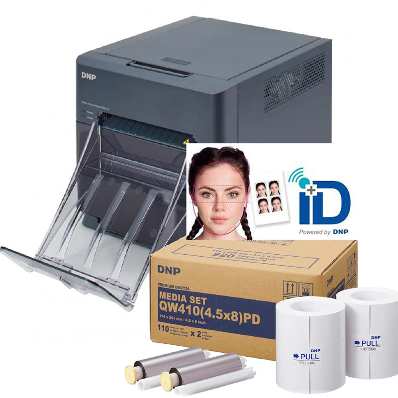 DNP Kit Identité ID+ QW410 avec Kit Impression Premium 11x20cm 220T - DNP - Prophot