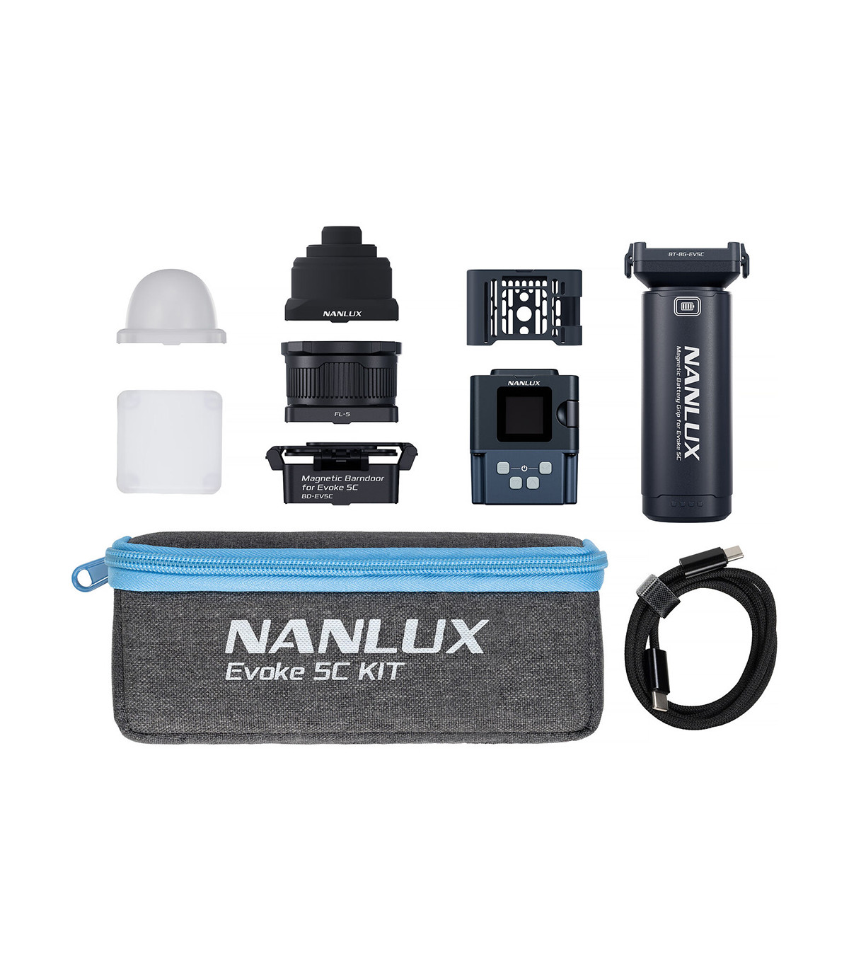 Nanlux Kit Torche LED Evoke 5C avec Accessoires - Nanlux - Prophot