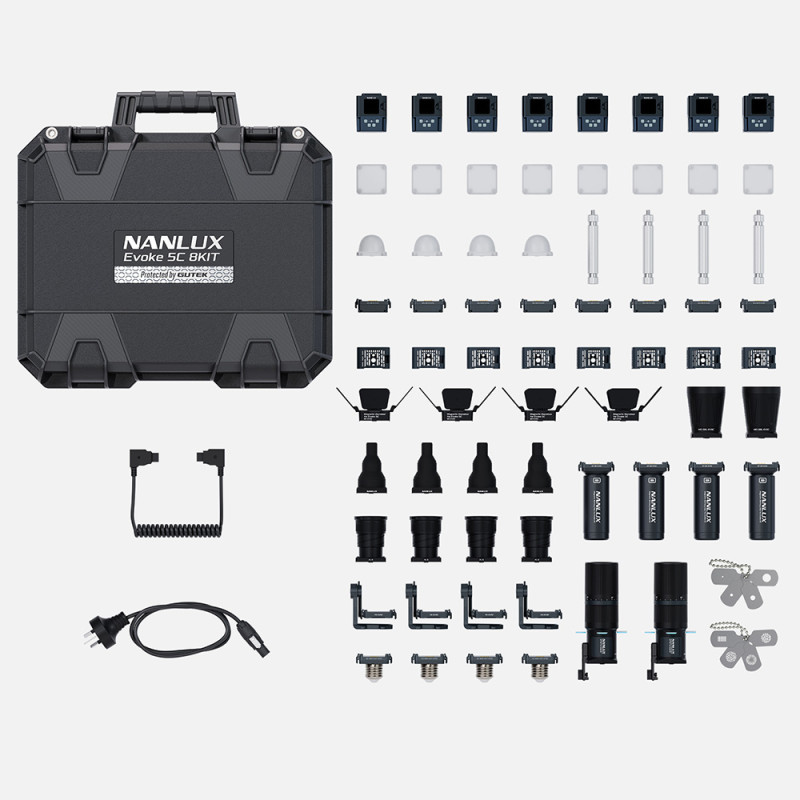 Nanlux Kit 8 torches LED Evoke 5C avec Accessoires - Nanlux - Prophot