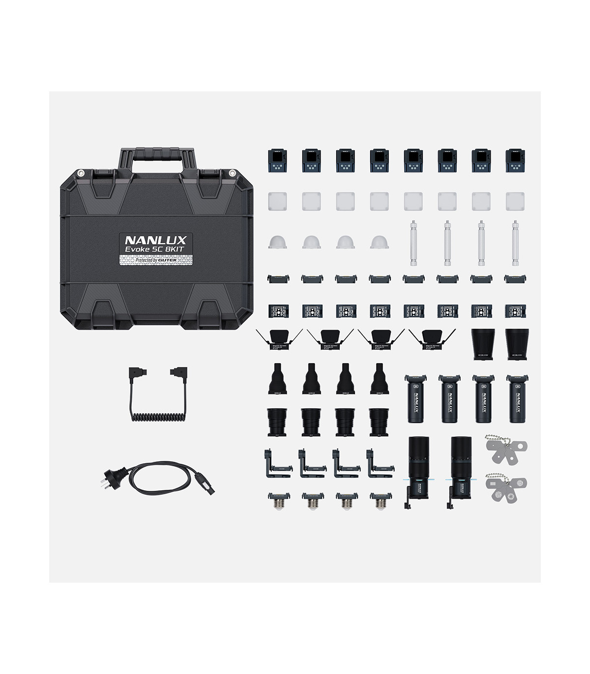 Nanlux Kit 8 torches LED Evoke 5C avec Accessoires - Nanlux - Prophot