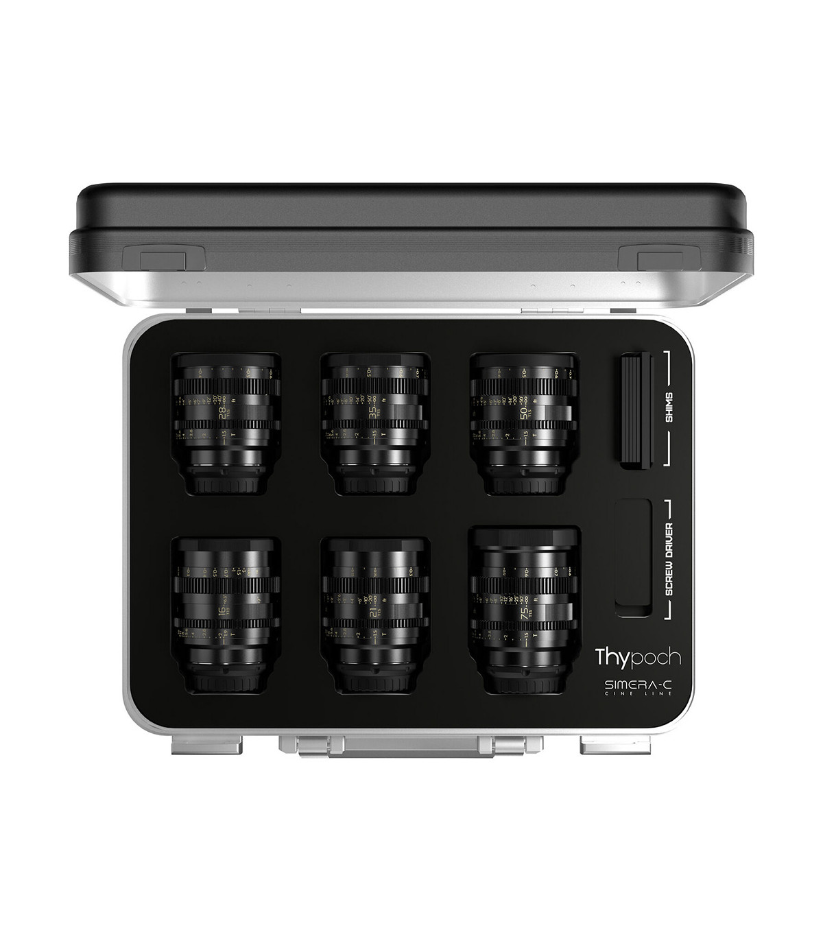 Thypoch Kit Objectifs Cinema Simera-C 16-21-28-35-50-75mm - Monture E - Thypoch - Prophot