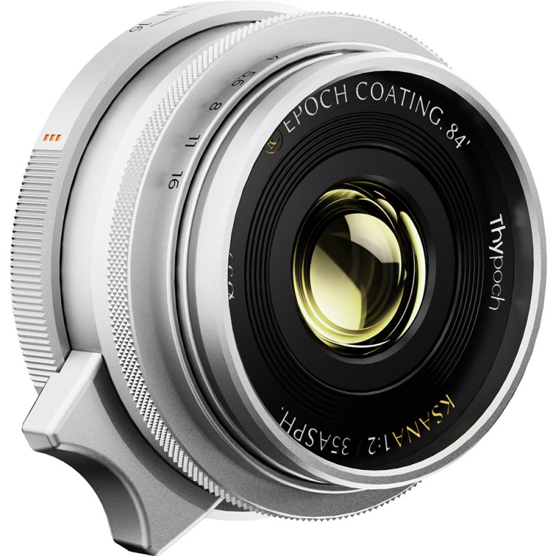 Thypoch Objectif Ksana 35mm ASPH f/2 avec Pare-soleil - Silver, Monture M - Thypoch - Prophot