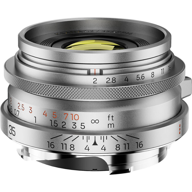 Thypoch Objectif Ksana 35mm ASPH f/2 avec Pare-soleil - Silver, Monture M - Thypoch - Prophot