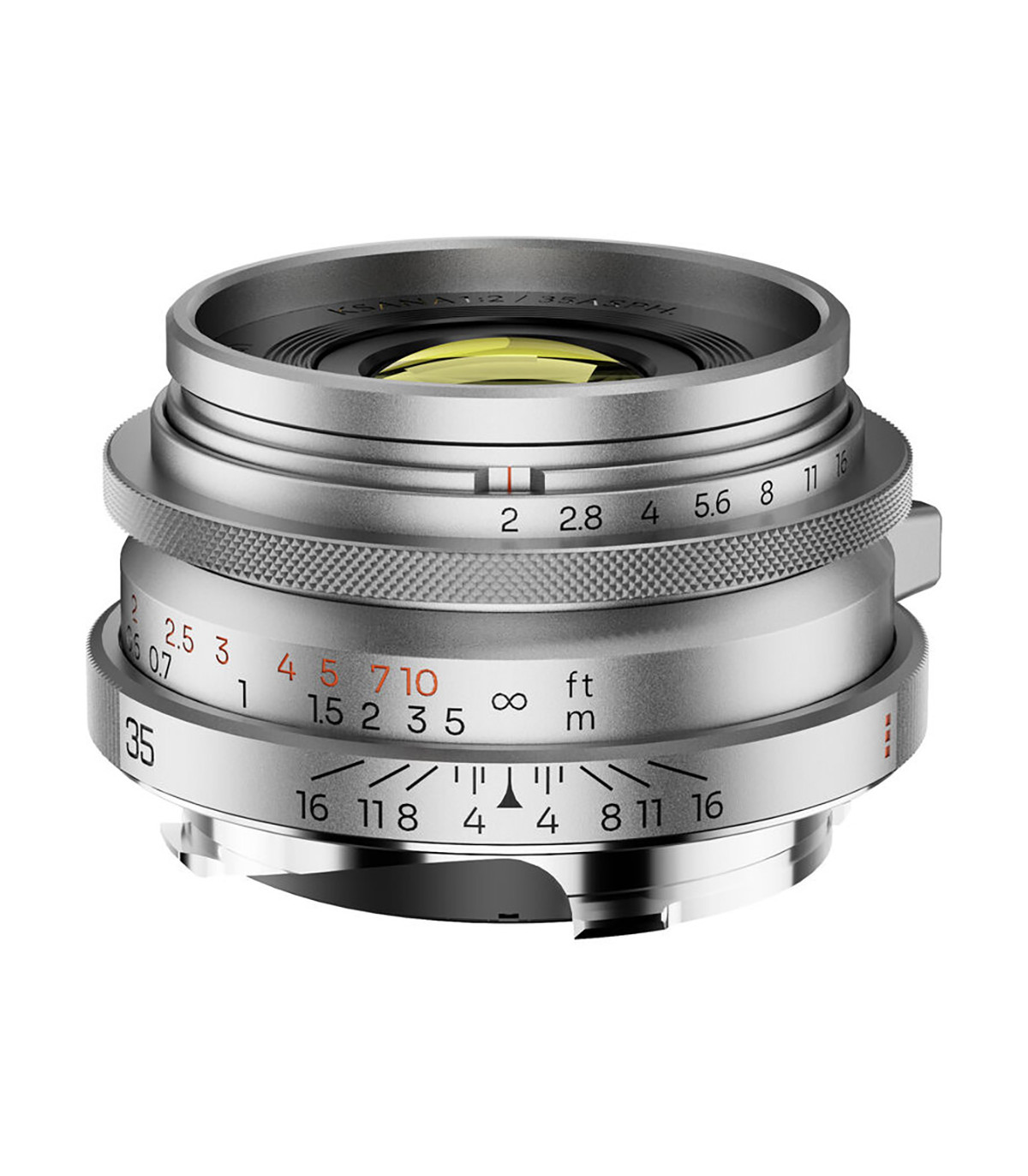 Thypoch Objectif Ksana 35mm ASPH f/2 avec Pare-soleil - Silver, Monture M - Thypoch - Prophot