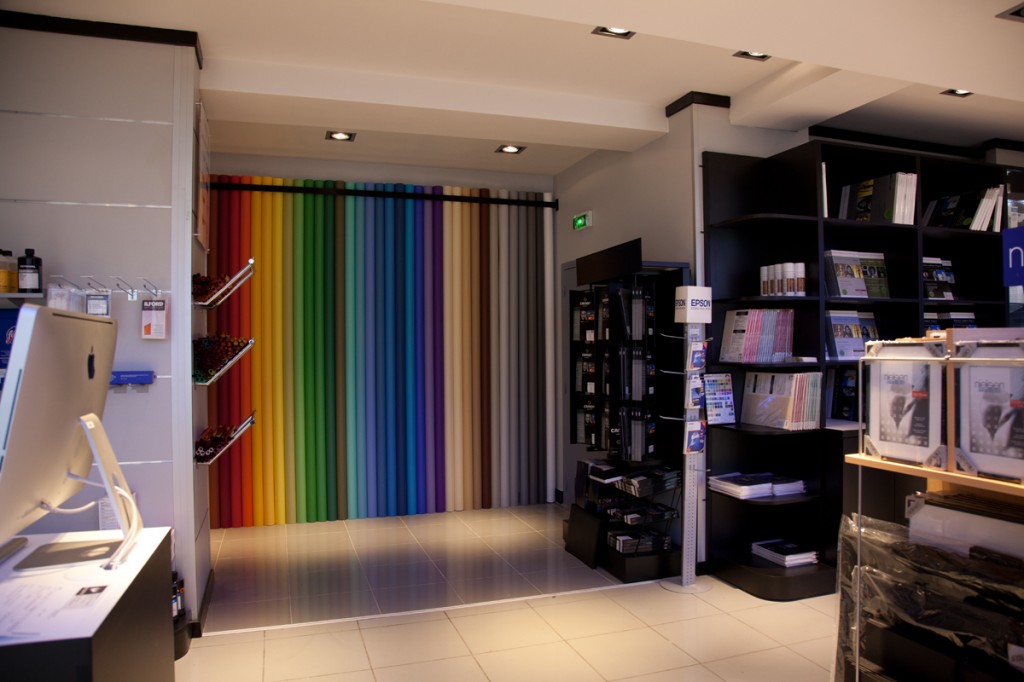 Espace fonds Colorama du showroom PROPHOT Paris