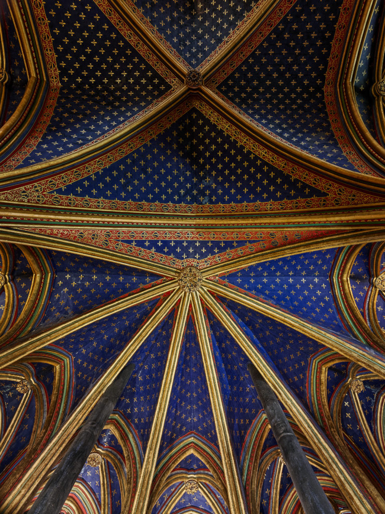 Détails architecturaux du plafond de la Sainte-Chapelle